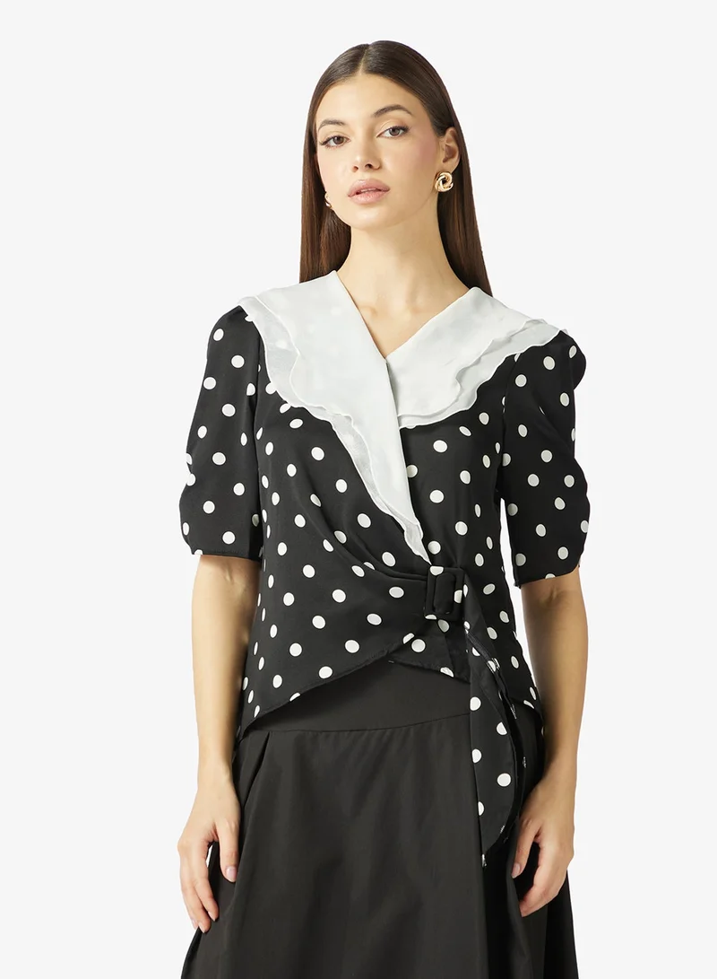 ELLA Polka Print Blouse