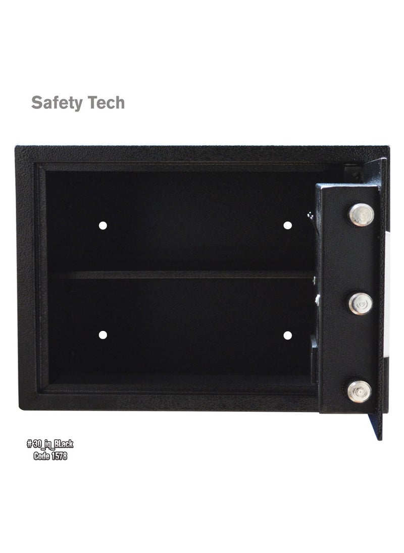 Safety Tech Electronic safe with triple power system and strong alarm device, size 30*38*30  - Image 2