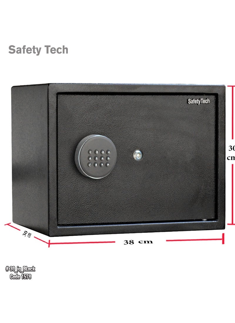 Safety Tech Electronic safe with triple power system and strong alarm device, size 30*38*30  - Image 3