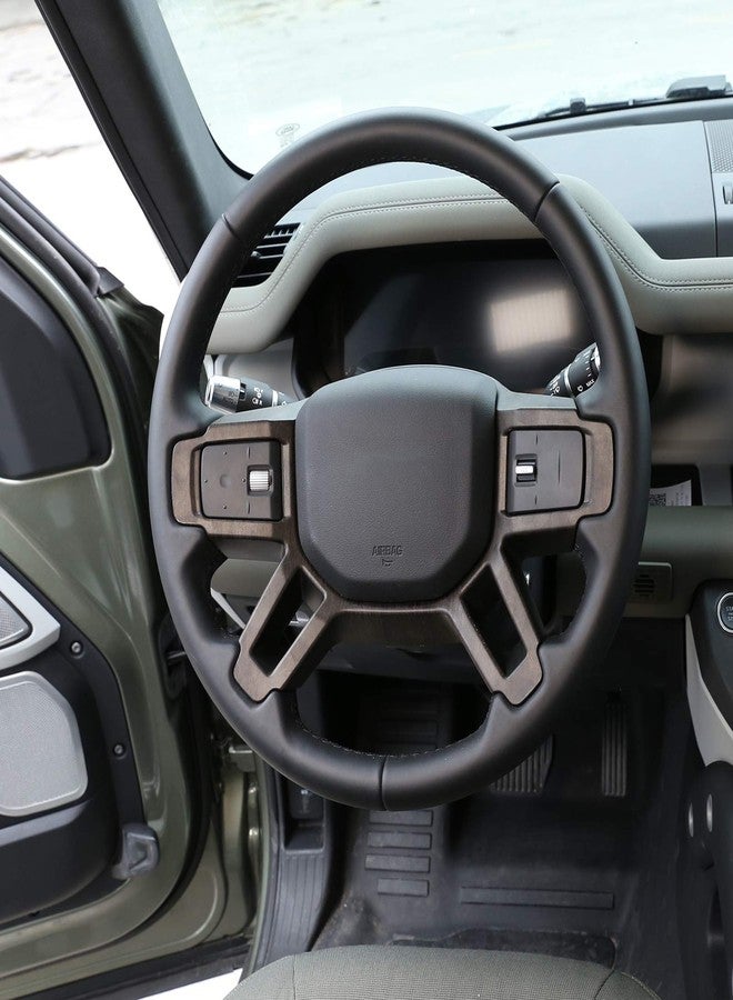 CHEYA for Land Rover Defender 110 2020 Accessories ABS Interior Steering Wheel Decoration Cover Trim Car Accessories (Oak Wood Grain) - Image 5