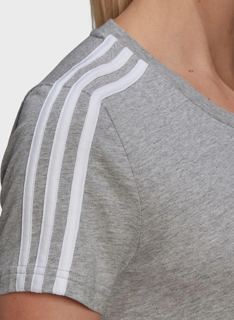 adidas تيشيرت تدريب رمادي    مقاس