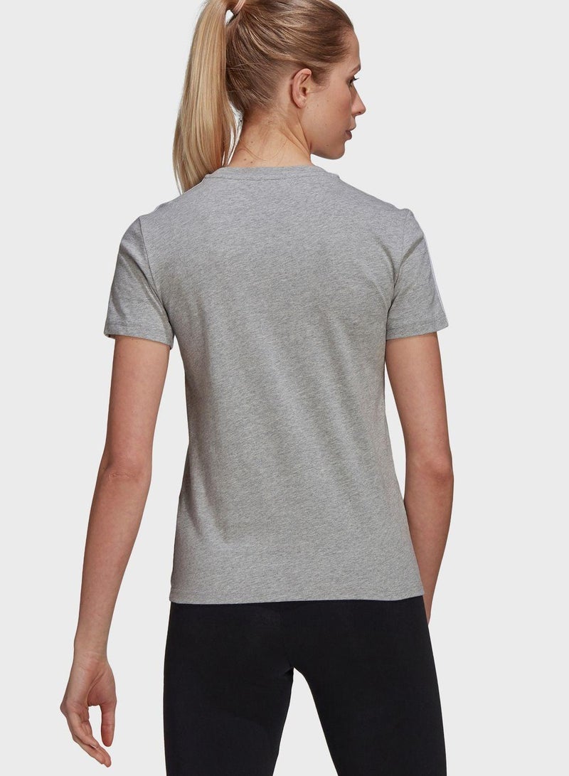 Adidas W 3S T Grey Training T-Shirts 2XS - Image 2