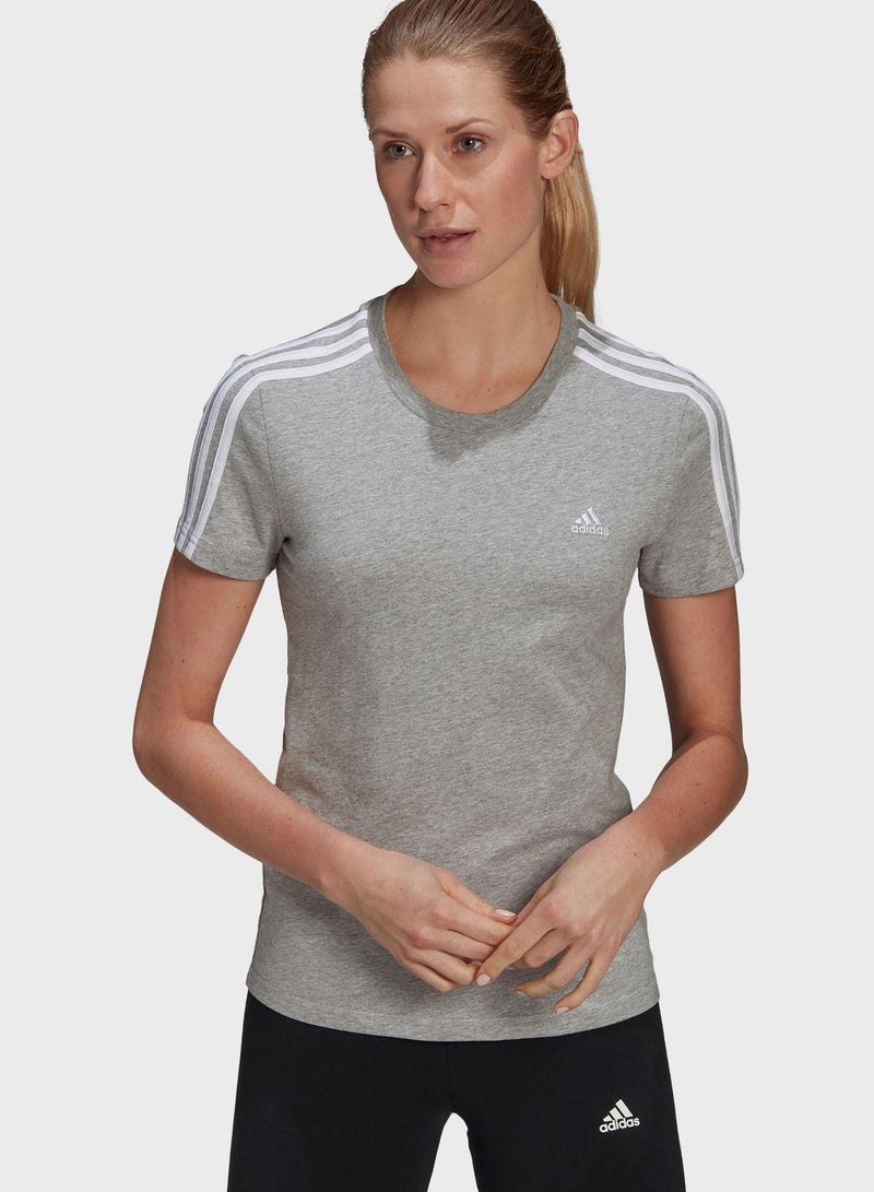 Adidas W 3S T Grey Training T-Shirts 2XS - Image 1