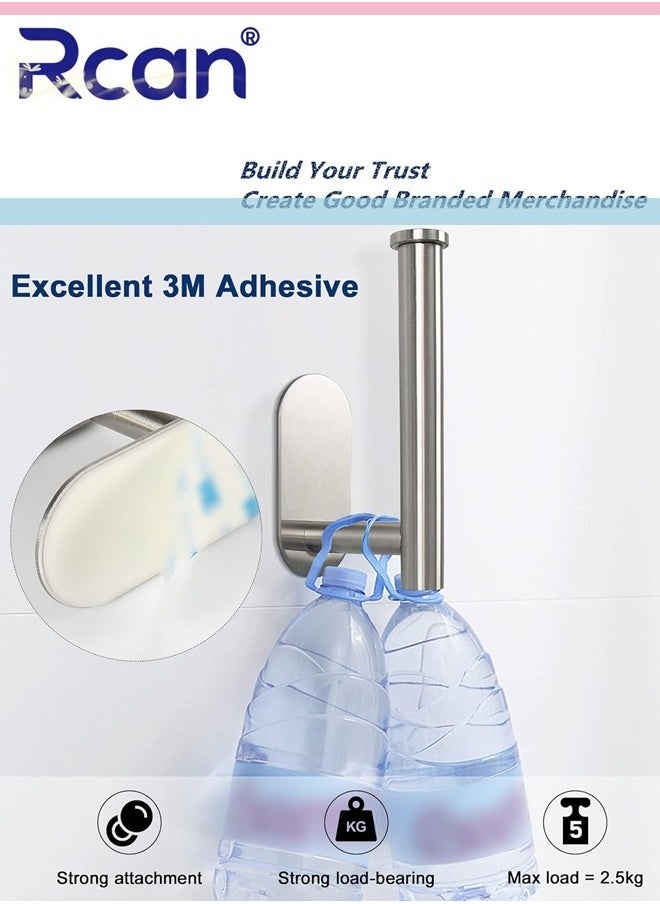 Rcan - 2 Pack Toilet Paper Holder, Self Adhesive Toilet Paper Holder Wall Mount, SUS 304 Stainless Steel Rustproof Toilet Paper Roll Holder for Kitchen Bathroom Wall Mount Bathroom Tissue Holder - Image 1