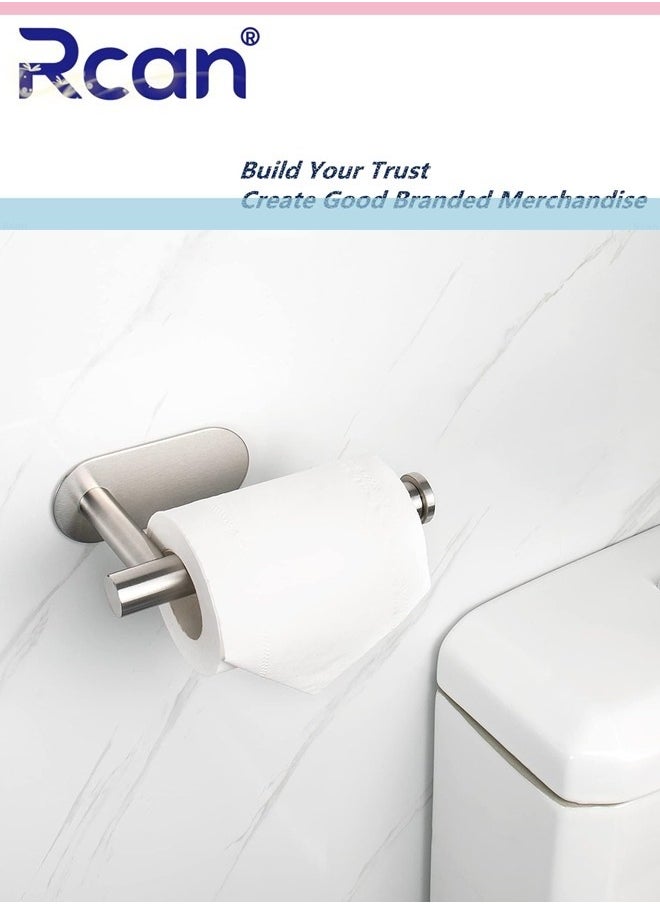 Rcan - 2 Pack Toilet Paper Holder, Self Adhesive Toilet Paper Holder Wall Mount, SUS 304 Stainless Steel Rustproof Toilet Paper Roll Holder for Kitchen Bathroom Wall Mount Bathroom Tissue Holder - Image 1