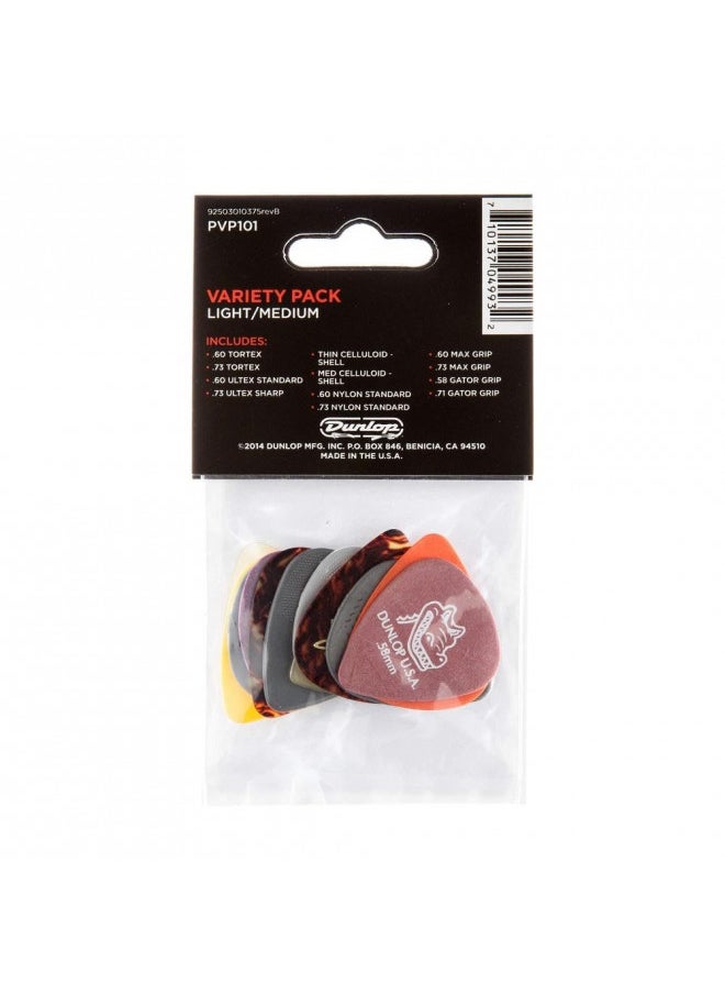 JIM DUNLOP Dunlop Pick Variety Pack, Assorted, Light/Medium, 12/Player's Pack  - Image 3