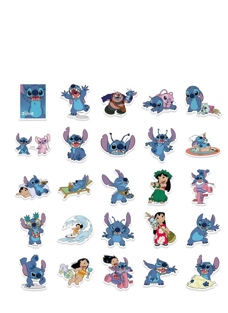 xppier 51PCS Lilo & Stitch Stickers Pack, Cartoon Vinyl Waterproof Sticker for Water Bottle, Laptop, PC, Case, Car, Notebook, Skateboard, Journal, Aesthetic Stickers as Gifts for Kids, Teens  - Image 3