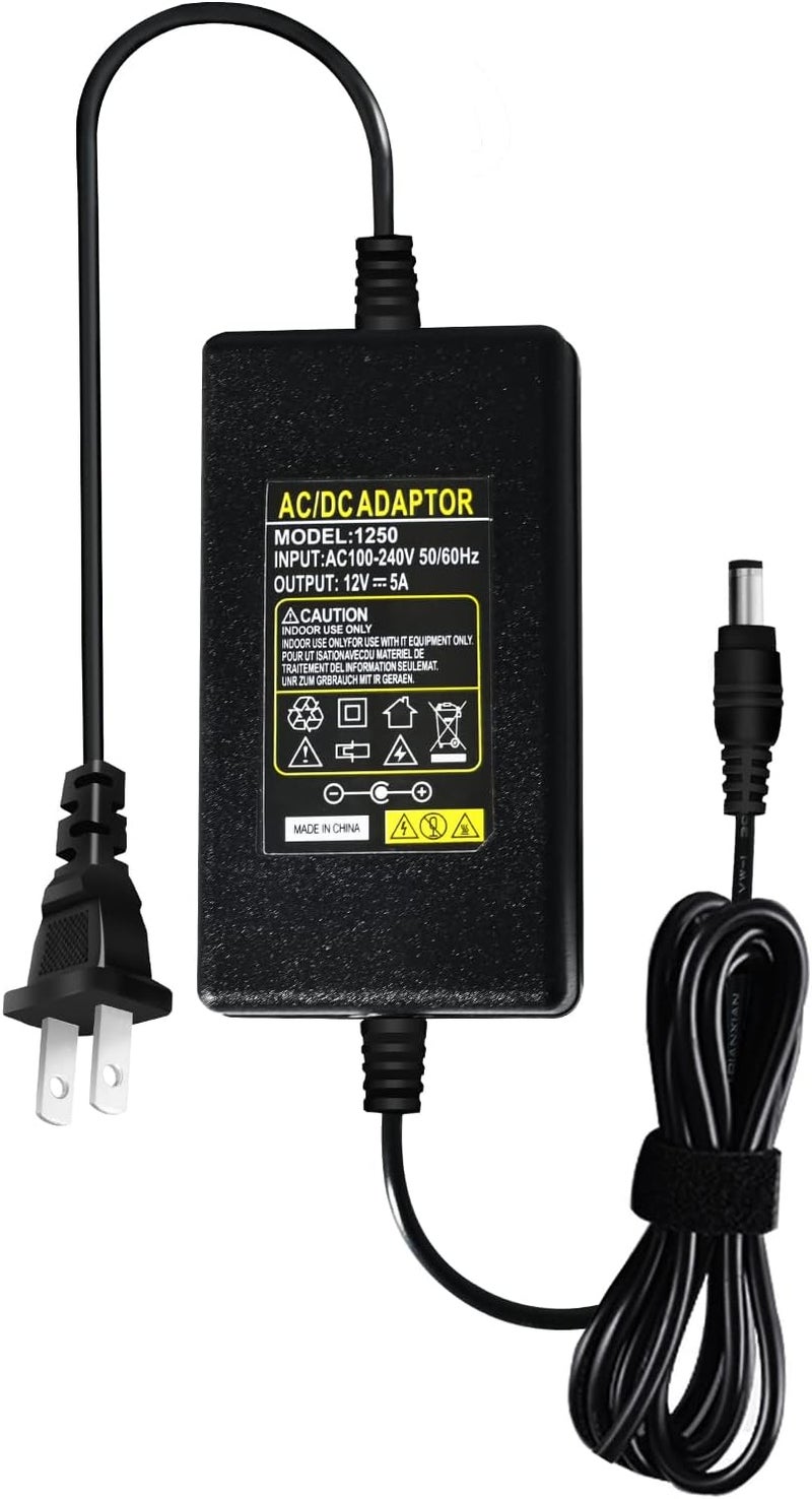 YM EBright محول طاقة 12 فولت 5 أمبير DC/AC محول طاقة 5 أمبير 100 فولت - 240 فولت AC إلى 12 فولت DC لإضاءة شريط LED - Image 1
