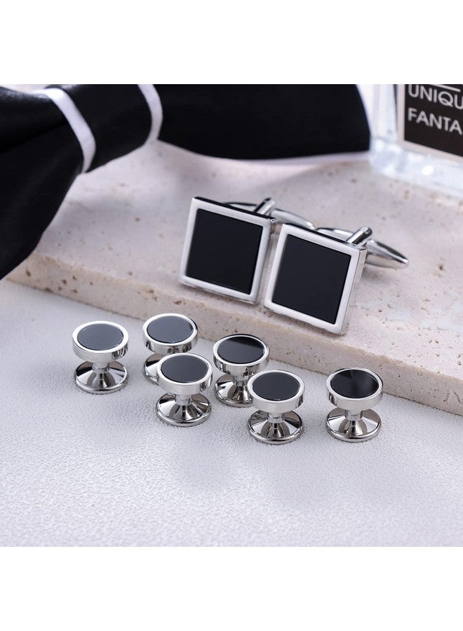 هاوسن طقم أزرار أكمام سوداء وقميص سهرة للرجال - حفلات الزفاف والأعمال في صندوق هدايا - Image 5