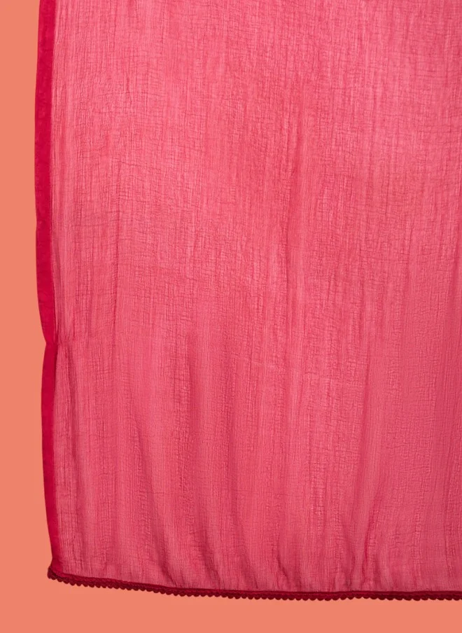 SASSAFRAS Embroidered Kurta with Palazzos and Dupatta for Women