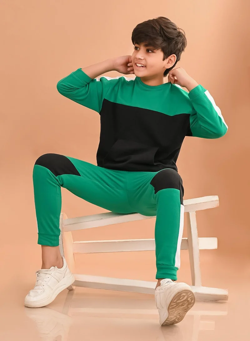 ليل بيكس طقم سويت شيرت وبنطلون رياضي سادة