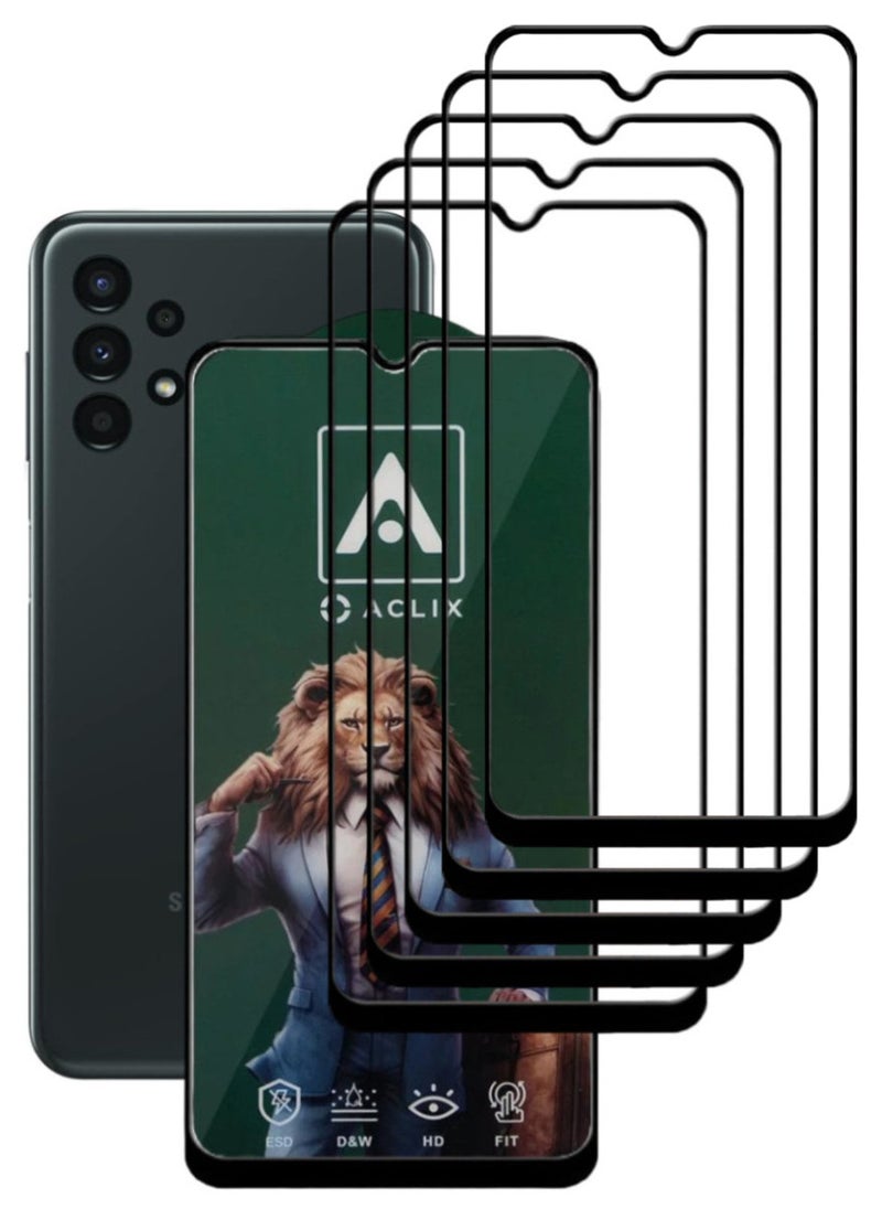 ACLIX 5 Pieces Antistatic ESD Dustproof Premium Quality High Definition Tempered Glass Screen Protector Designed For Samsung Galaxy A13 - Image 1