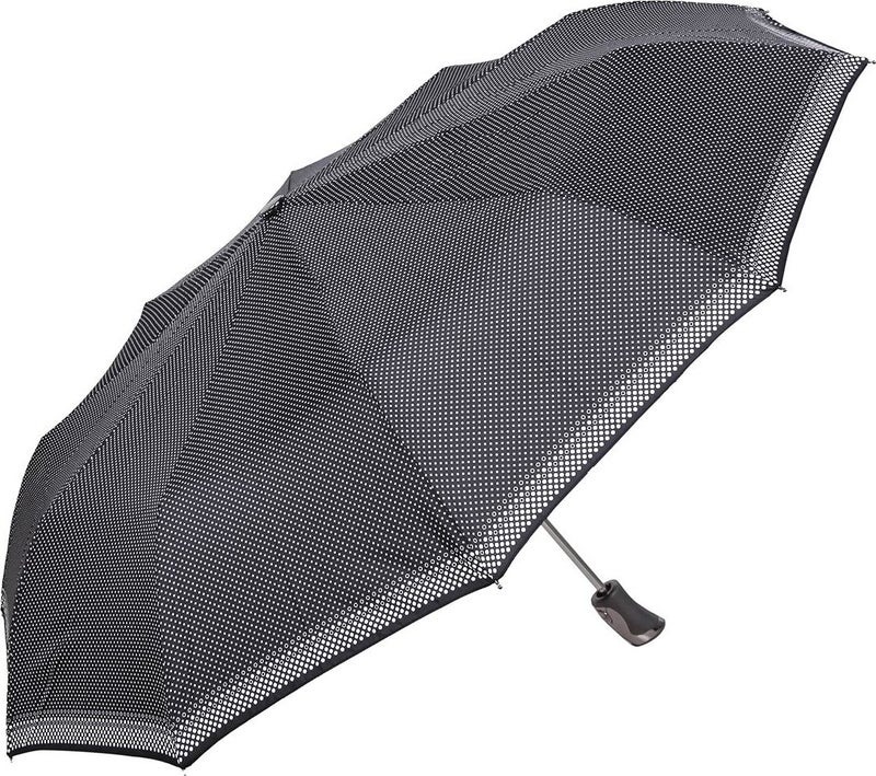 April Snotline Women's Umbrella Mini White Polka Dot Black 225L  - Image 1