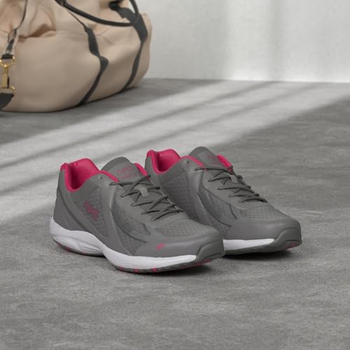 Ryka Womens Dash 3 Walking Shoe, Grey/Pink, 7 US - Image 2