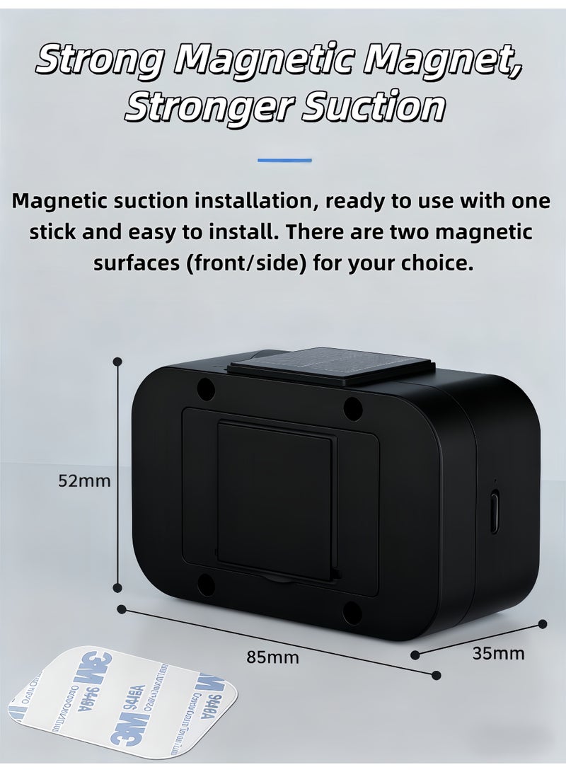 XiuWoo Welcome Doorbell,Shop induction doorbell,voice prompter,voice can be changed,30 Sounds and 3 Levels of Volume,for Home, Office, Apartment, Hotel, Warehouse(Black) - Image 2