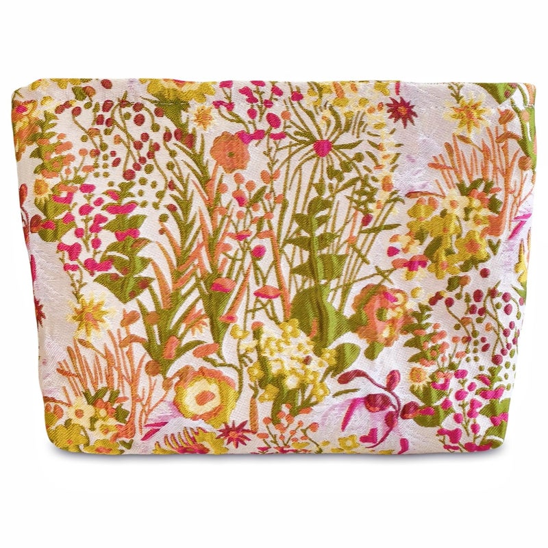 STARDW Aesthetic Floral Makeup Bag Cute Small Cosmetic Bags for Women Girls Travel Toiletry Bag Large Capacity Zipper Makeup Pouch Purse Organizer Pouches - Image 2