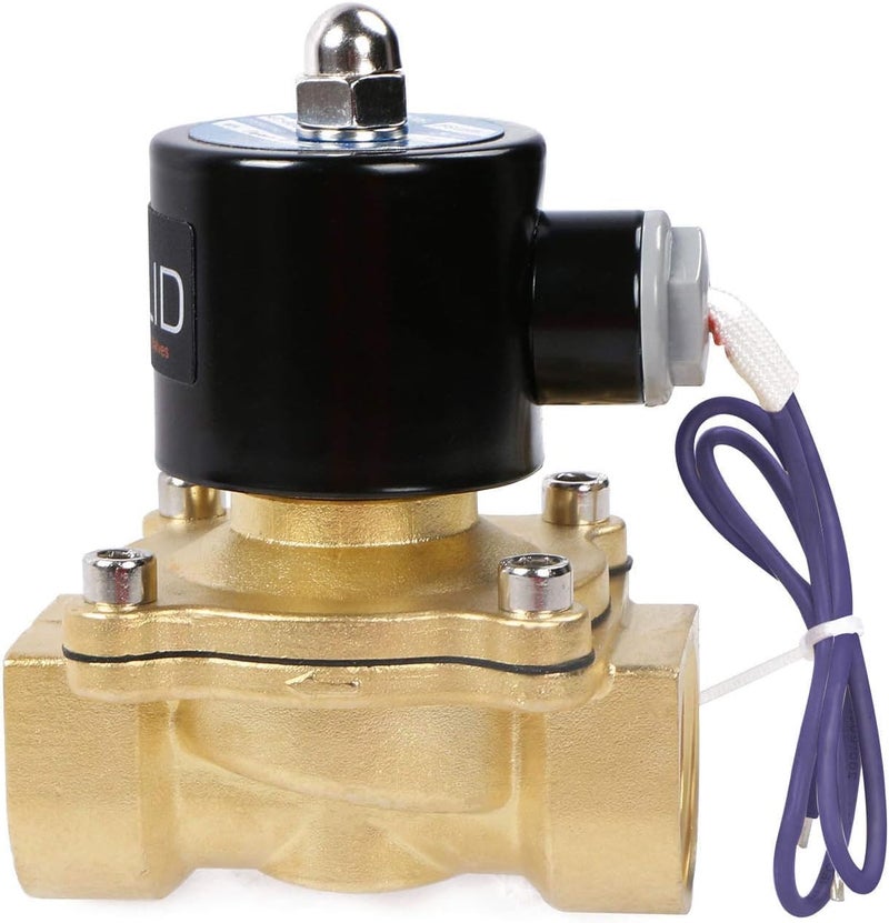 U.S. Solid 1" Brass Electric Solenoid Valve 12V DC G Thread Normally Closed VITON - Image 3