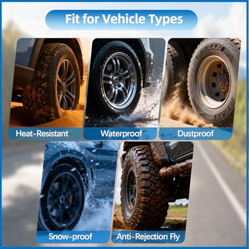 AOVSTOXIC Tire Pressure Monitoring System TPMS, Solar Charge Tire Pressure Monitor with 4 External Sensors & 6 Alarm Modes, 0-99 PSI, Real-time Wireless TPMS for Car Sedan SUV Pickup - with 4 Tire Valve Caps - Image 2