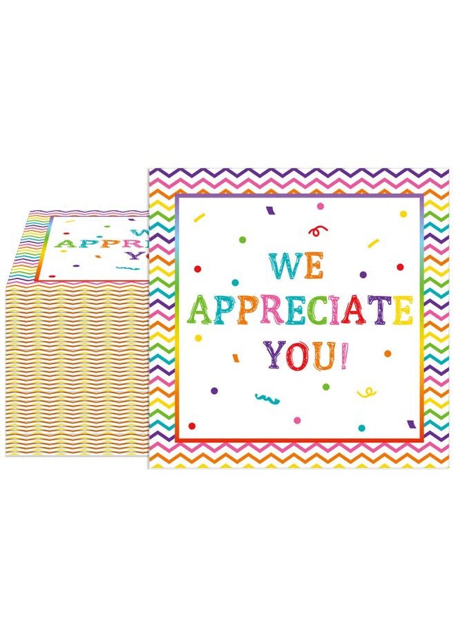 Xiliconie 40 Pcs We Appreciate You Napkins Remployee Appreciation Decorations for Retirement Party, Thanksgiving, Company Anniversaries, Graduation Great for Thanking Employees, Teachers, Medical Staff More - Image 1