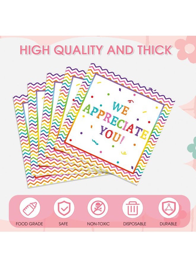 Xiliconie 40 Pcs We Appreciate You Napkins Remployee Appreciation Decorations for Retirement Party, Thanksgiving, Company Anniversaries, Graduation Great for Thanking Employees, Teachers, Medical Staff More - Image 2
