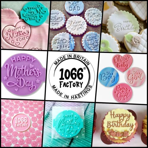 1066 Factory Happy Valentines Day and Love You 4 pcs Embosser Stamp for Icing Fondant Frosting Sugar Paste Cupcake Cake Cookie Baking Decoration - Image 5