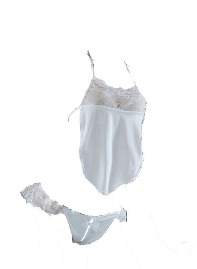 Women Mini Lingerie  Two Piece  Silky  Underwear Bra And Panty Set. - Image 1