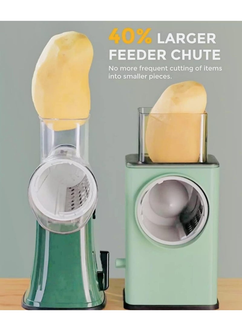Rotary Vegetable Grater with 6 Stainless Steel Blades - Image 2