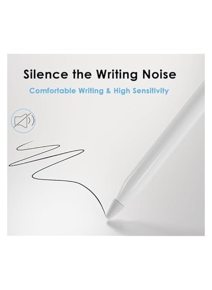 PROMASS Tip Cover Protector for Apple Pencil 1st/2nd Generation, 8 Pcs Soft Silicone Replacement Nibs, Anti-Slip Writing Nib, High Sensitive Nib, Smooth Writing Experience, Noiseless Drawing (White)  - Image 4