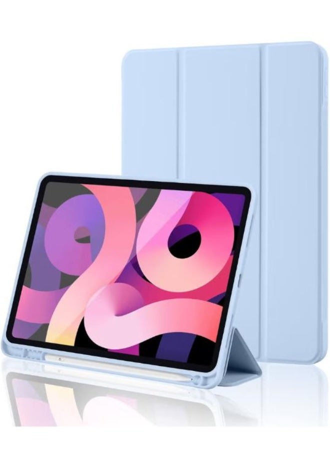 RYN iPad 10th Generation Case 2022, 10.9 Inch with Pencil Holder, Smart Trifold Stand, Soft TPU Back, Auto Wake/Sleep - Sky Blue - Image 1