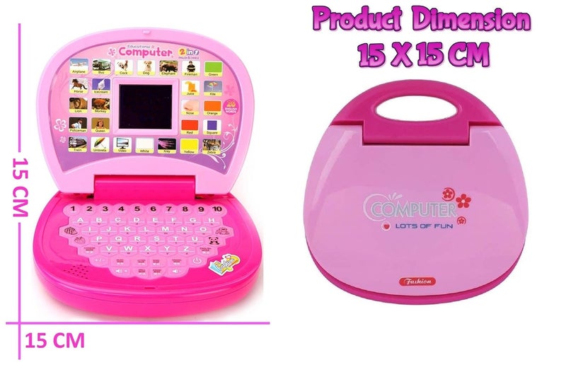 iChoice ™ لابتوب للأطفال مع شاشة LED كمبيوتر تعليمي للأطفال مع تعلم الأرقام 123 والأبجدية ABC لابتوب للأطفال، لعبة لابتوب للأطفال - Image 3