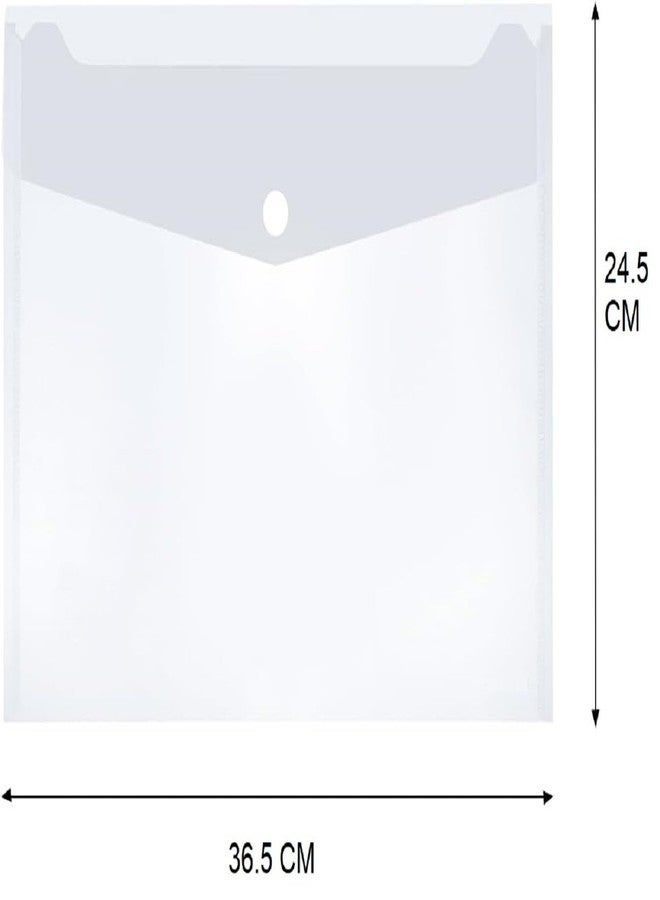 Shining Zon Transparent File Folder A4, FS, Legal Size for documents for certificates for Office, Students Clear Plastic Container for Papers Stationery - Pack of 15 - Image 3