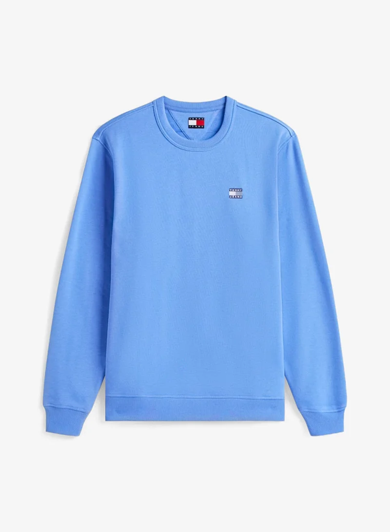 TOMMY JEANS  Tommy Badge Terry Crew Neck Sweatshirt for Men | Best Price UAE