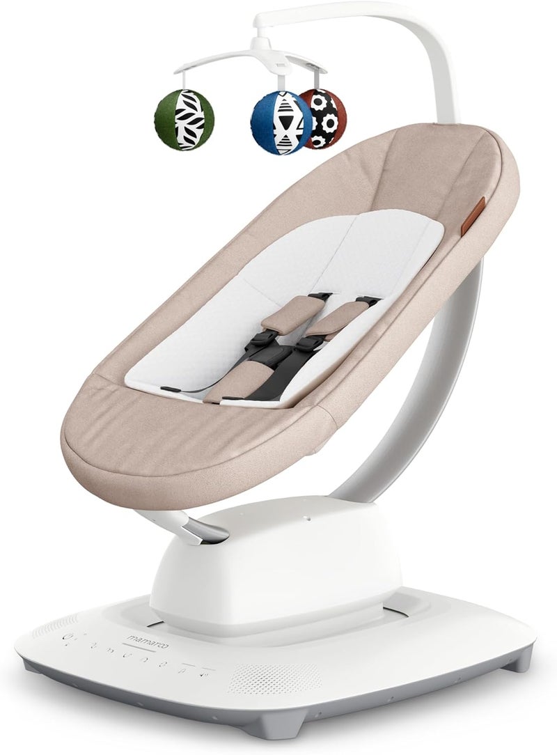 UPPAbaby Mamaroo Infant Seat with Multiple Motion Settings – Smart Bluetooth & App Control, Built-in Sounds, Newborn Insert, Charlie Sand Mélange - Image 1