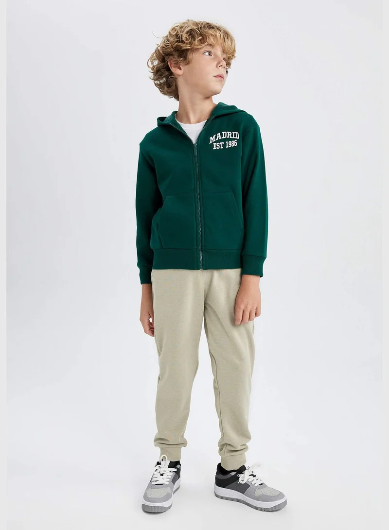 ديفاكتو Boy Hooded Long Sleeve Knitted Cardigan