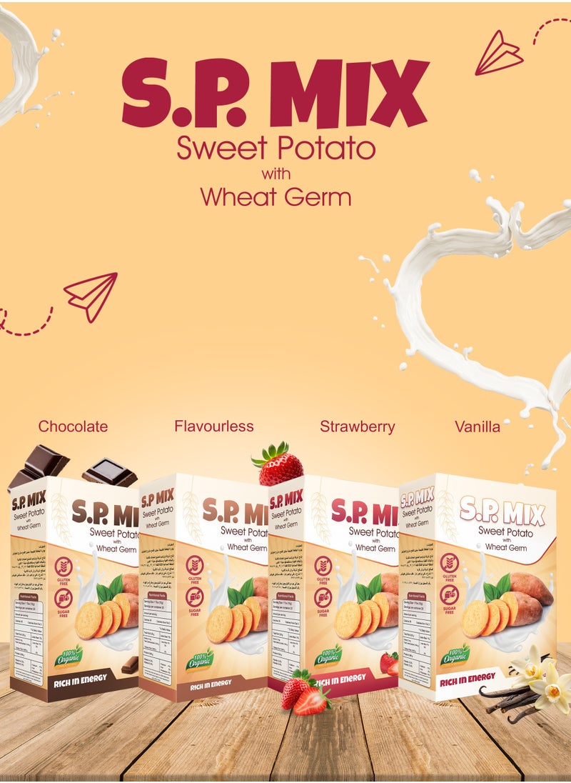 Brother Pharma - S.P Mix – Sweet Potato & Wheat Germ Powder – Gluten & Sugar-Free, Protein & Vitamin-Rich, 200g (Chocolate Flavor) - Image 1