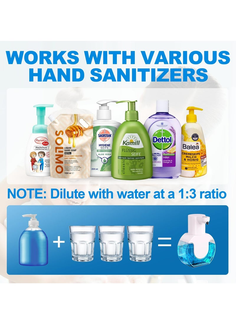 Dominy Automatic Foaming Soap Dispenser 15oz/420ml Foaming Hand Sanitizer Touchless Wall Mount with 4levels Adjustable Free Touch Electric Soap Dispenser Rechargeable with Sensor for Bathroom Kitchen  - Image 5