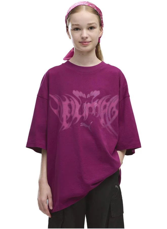 Puma Midnight Shadow Oversized Graphic Tee Youth