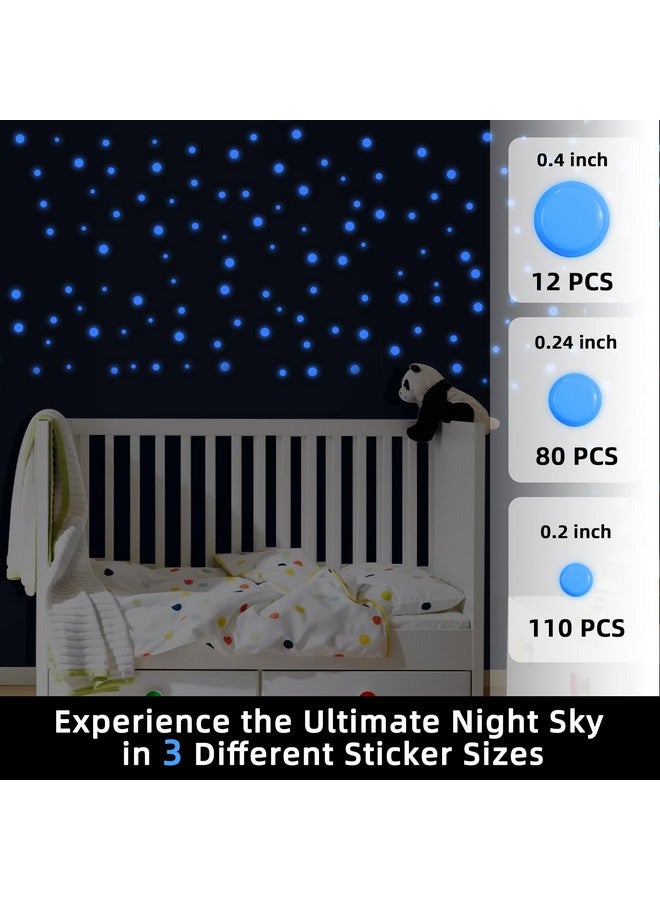 DUOFIRE 3D Domed Glow in The Dark Dots Wall or Ceiling Stickers, Glowing Ultra Bright Dots of 202 Pcs,Perfect for Kids Bedding Room or Birthday Gift,Beautiful Wall Decals and Ceiling Decors - Image 4