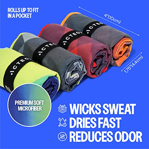 Acteon Quick Dry Microfiber Gym Towel, 4 Pack Odor-Free, Super Absorbent Workout Towels, Body Sweat - Image 4