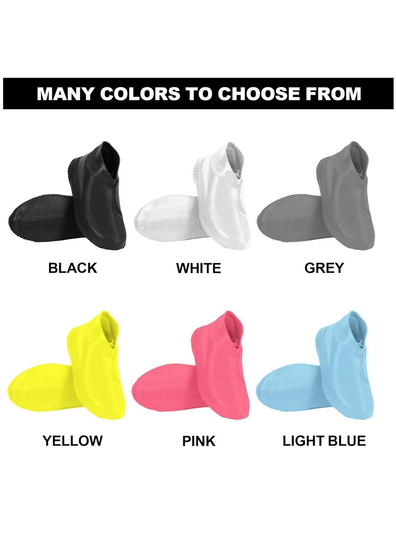 إسكدنيا غطاء أحذية قابل للاستخدام مرة أخرى مائي، غطاء أحذية مصنوعة من السيليكون غير السريعة للحفاظ على الأحذية خارجية للركوب والحماية للرجال، النساء، الأطفال (أسود) - Image 5