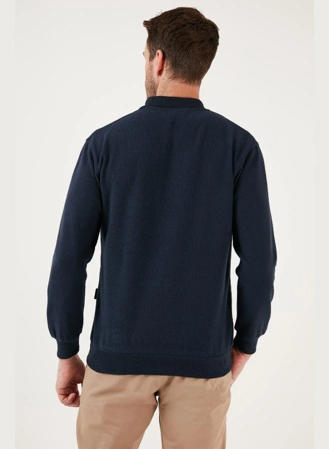 Buratti  Buratti Cotton Blend Regular Fit Polo Collar Sweater Men's POLO COLLAR SWEATER 456223 for Men | Best Price UAE