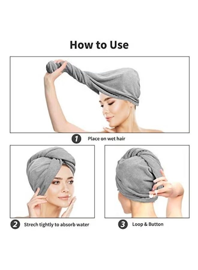 QUICK HAIR DRYING TOWEL WRAP(Pack of 3) - Image 4