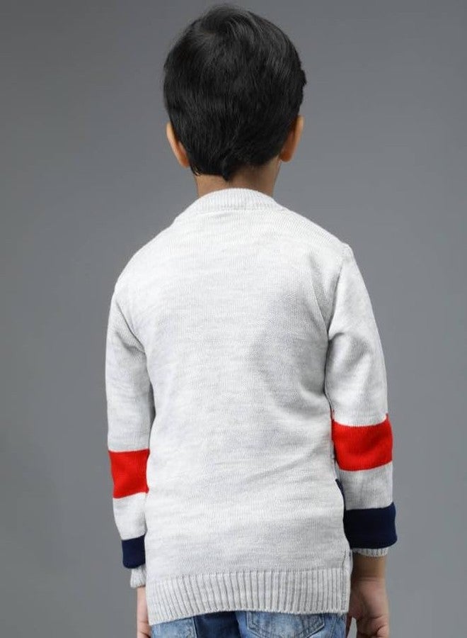 ANIXA Boys Full Sleeve Sweater with Ribbed Cuffs & Hem(Pack of 2) - Image 4