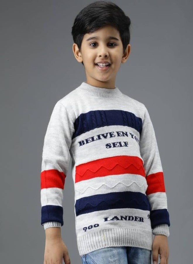 ANIXA Boys Full Sleeve Sweater with Ribbed Cuffs & Hem(Pack of 2) - Image 5