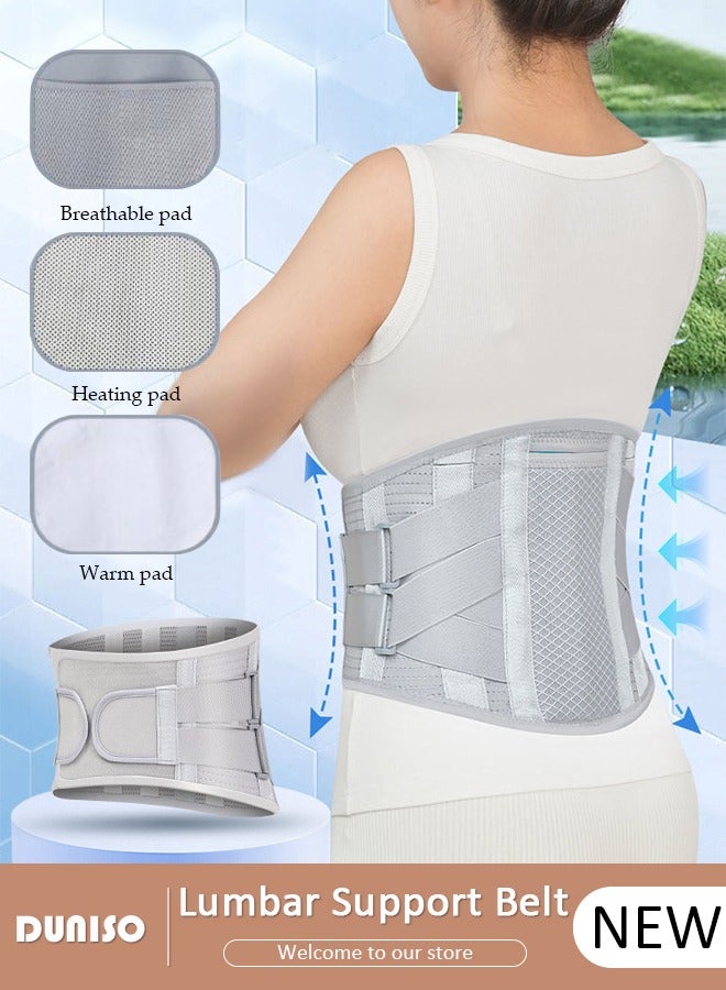 DUNISO Adjustable Lumbar Support Belt, Waist Support Belt for Lower Back Pain Relief, Ergonomic Design,Breathable Back Brace for Men & Women, Ideal for Herniated Disc, Sciatica, Scoliosis  - Image 1
