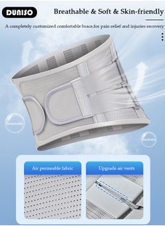 DUNISO Adjustable Lumbar Support Belt, Waist Support Belt for Lower Back Pain Relief, Ergonomic Design,Breathable Back Brace for Men & Women, Ideal for Herniated Disc, Sciatica, Scoliosis  - Image 2