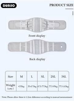 DUNISO Adjustable Lumbar Support Belt, Waist Support Belt for Lower Back Pain Relief, Ergonomic Design,Breathable Back Brace for Men & Women, Ideal for Herniated Disc, Sciatica, Scoliosis  - Image 4