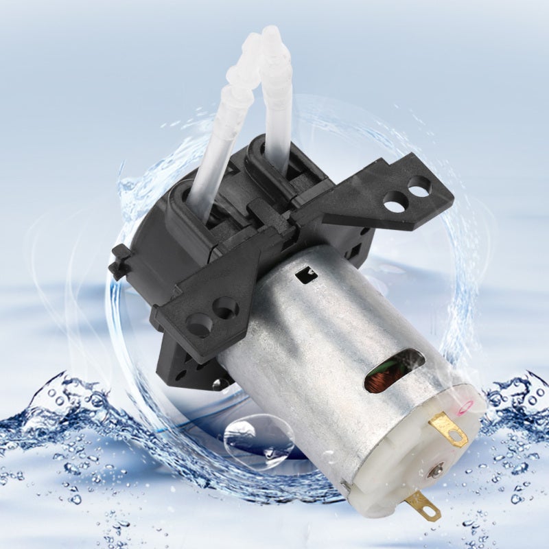 GROTHEN Small Dosing Pump: Black DC12V/DC24V ABS Pump Head - Screw-Clasp-Free Design With Self-Priming Function Peristaltic Pump for Experiments, Biochemical Analysis and Pharmaceuticals - Image 3