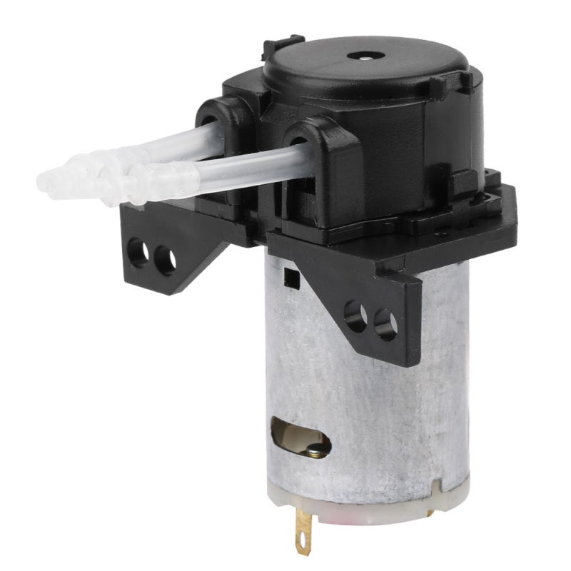 GROTHEN Small Dosing Pump: Black DC12V/DC24V ABS Pump Head - Screw-Clasp-Free Design With Self-Priming Function Peristaltic Pump for Experiments, Biochemical Analysis and Pharmaceuticals - Image 1