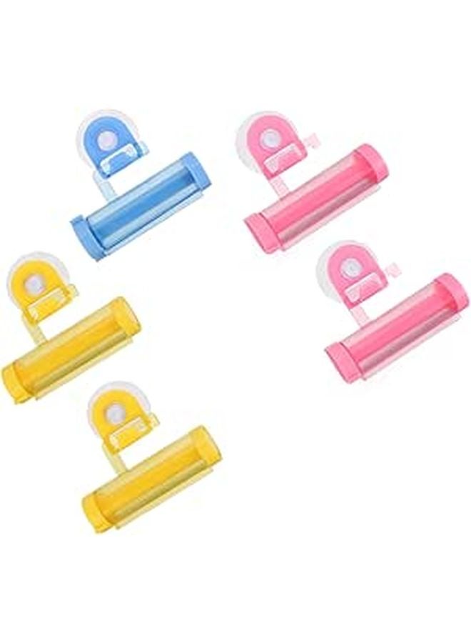 Toothpaste Tube Squeezer 5 Pack Colorful Efficient Rolling Dispenser for Bathroom - Image 1